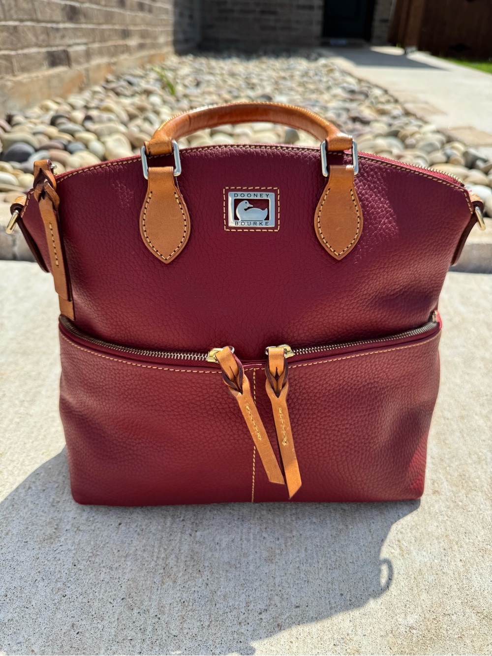 Dooney & Bourke Pebble Leather Satchel Purse